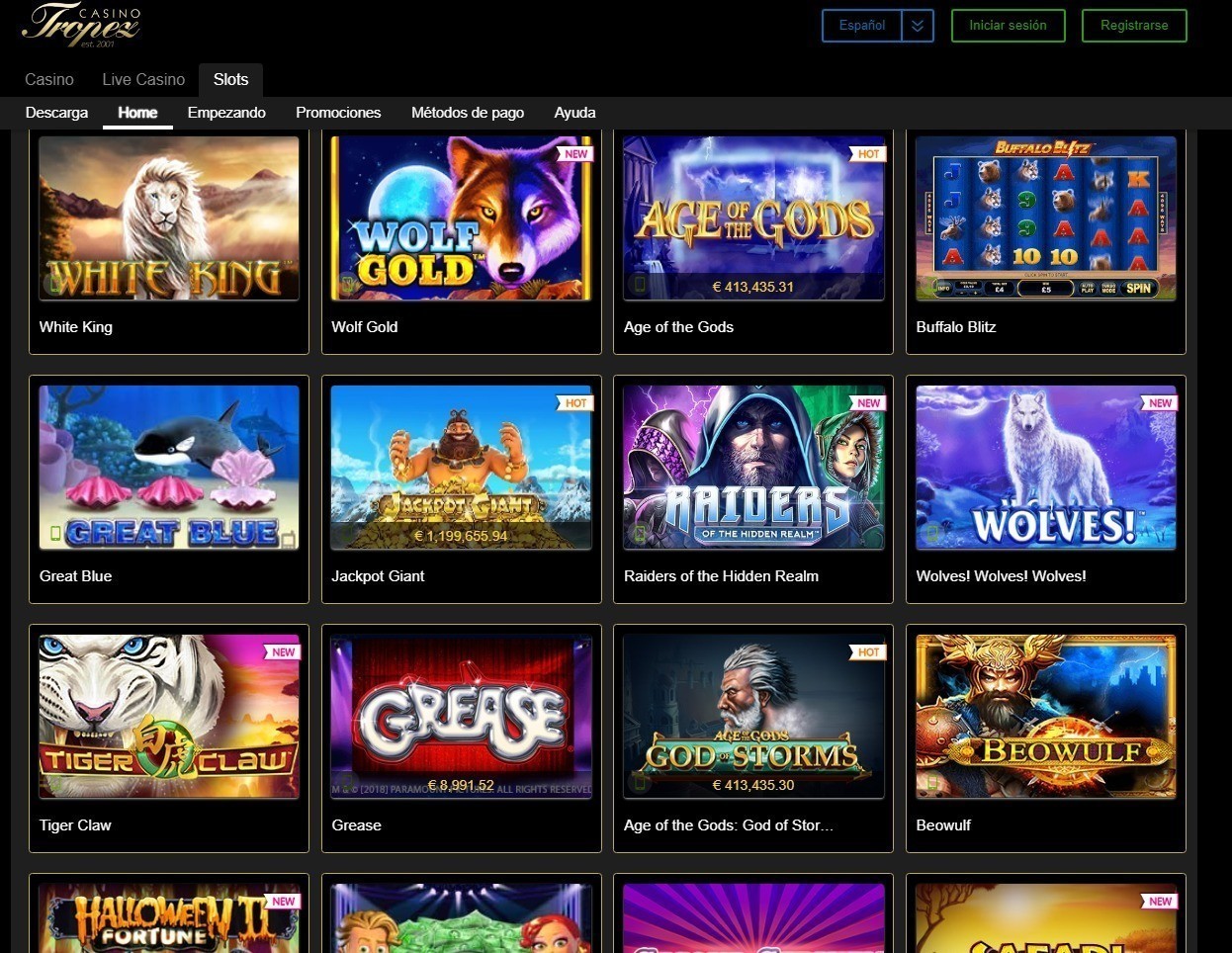 Variedad de los juegos y software